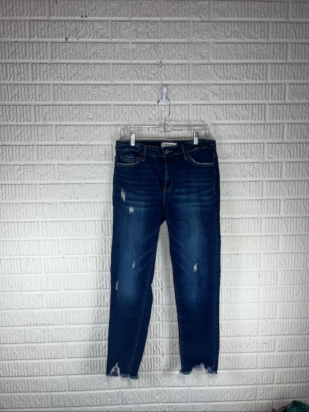 Lovervet By Vervet Dark Blue Distressed Women’s Jeans